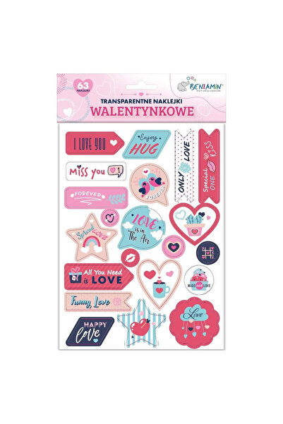 Beniamin Set stickere autocolante Valentine, Beniamin, transparent, multicolo...