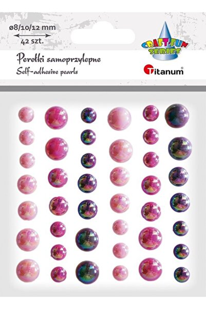 Titanum Set 42 Stickere decorative, Titanum, 8 / 10 / 12 mm, Roz