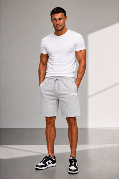 THE RULE Stüssy Printed Cotton Combed Fabric Regular Fit Elastic Waist Drawst...