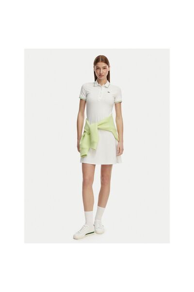 Lacoste Rochie de zi cu zi pentru femei EF5288 Albă