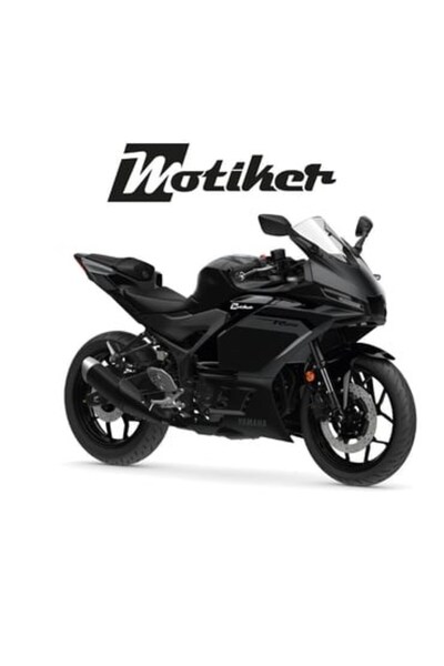 Motiker Yamaha YZF-R25 2025-2026 Alt Sakal Yamaha Parlak Beyaz Sticker Etiket...