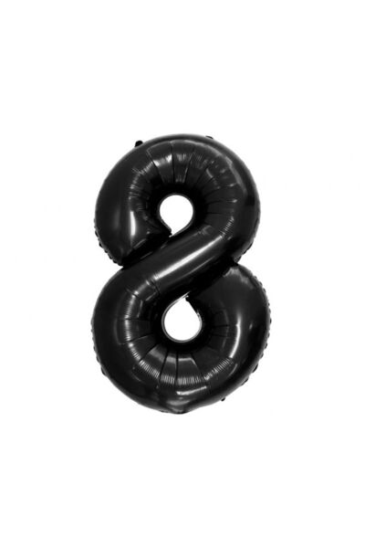 Godan Balon cifra 8, 92 cm, Negru