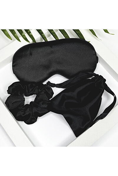 YEYE Made In Nature Set de pijamale din satin cu bentiță, bandă elastică și s...