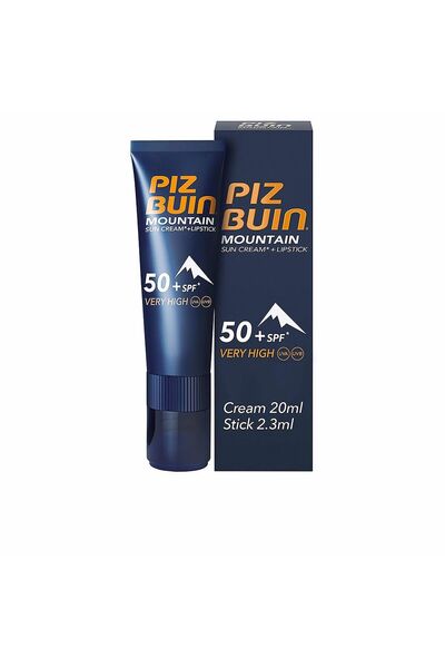 Piz Buin Mountain 2 în 1 (Cremă de protecție solară + Ruj) SPF 50+ 20 ml