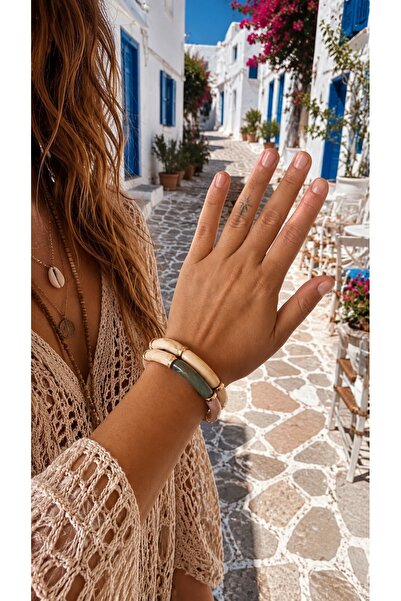 GMN COLLECTION YENİ SEZON YENİ SERİ SUMMER FASHİON 3'LÜ GOLD DETAYLI İNCE ESN...