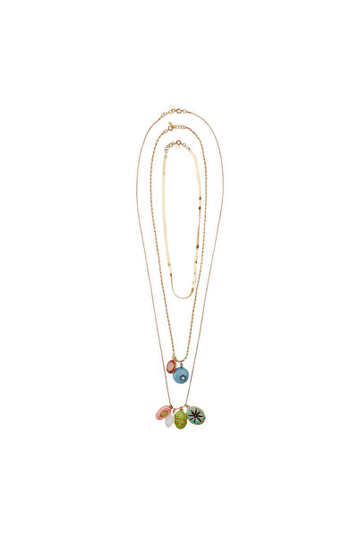 Charmist Steel Zr Set of 3 Charm Necklaces