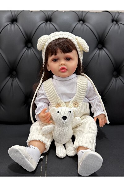 aydogdushopping Gerçekçi yeni doğmuş emaye bebek 55cm simüle bebek kız bebek ...