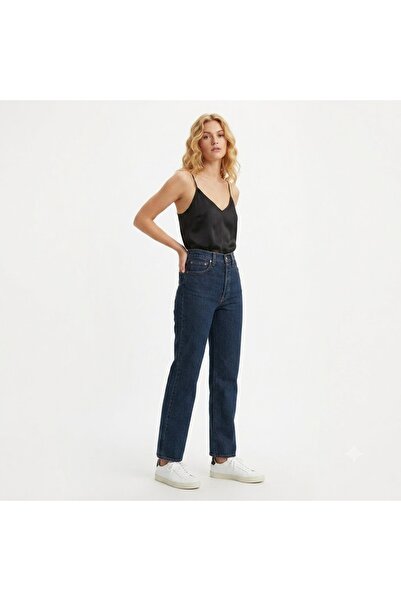 Levi's Ribcage Ankle Women's Jeans Dark Navy Blue--0003--