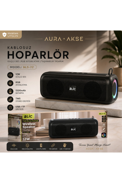 Blic AURA AKSE TWS 12 W WİRELESS SPEAKER