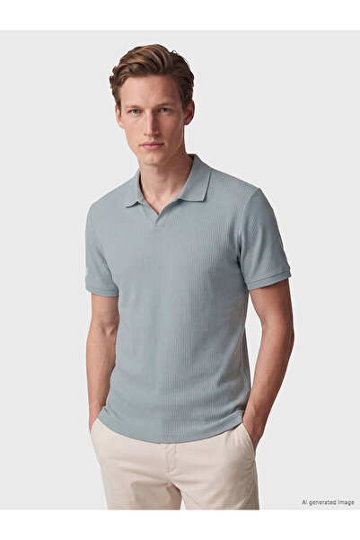 LC Waikiki Peak New Season Polo Collar Ribbed Men's T-Shirt