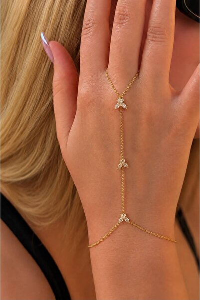 GONESSA Elegant Gold Şahmeran Bracelet with Butterfly |   Karamaz Stainless S...