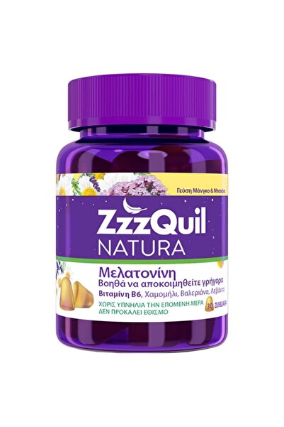 Zzzquil Natura | Συμπλήρωμα Διατροφής με Μελατονίνη &amp; Γεύση Μάνγκο - Μπαν...