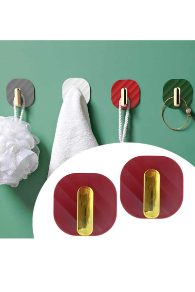 mucit home 2 Adet Retro Gold Detaylı Havlu Askısı Kendinden Yapışkanlı Banyo ...