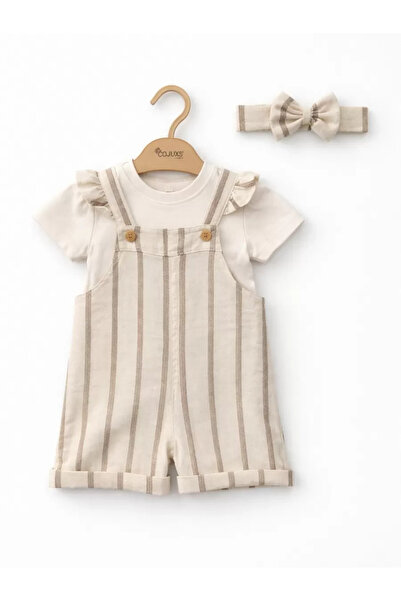 Generic Brand 9/24 Month Linen Fabric Salopet Baby Set with T-Shirt