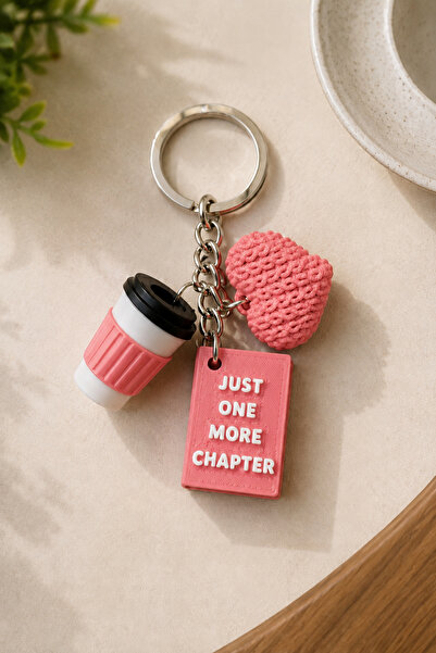 Eyiser Store Kitapsever 3-Piece Keychain and Bag Charm – "Just One More Chapt...