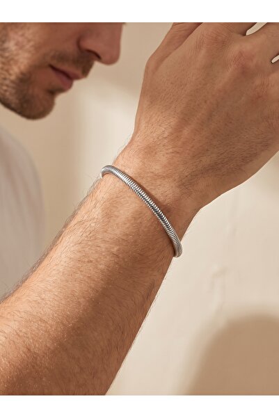 Parmas Design Spiral Braided Men's Steel Chain Gift Masculine Bracelet 6mm 01891