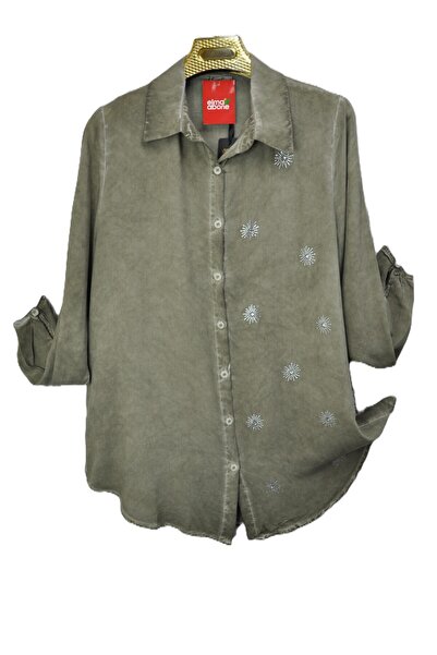 elma abone Plus Size Women's Ten Sel Cotton Shirt