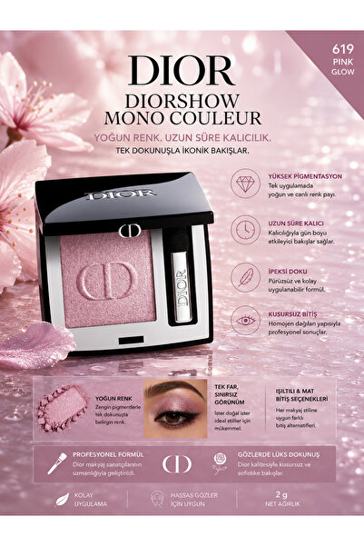 Dior Diorshow Mono Color Intense Pigmented Creamy Powder Form Lasting Single ...