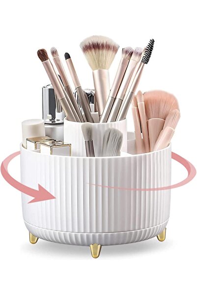 Arabest Rotating Makeup Organizer,360° Rotating Large Capacity Makeup Brush H...
