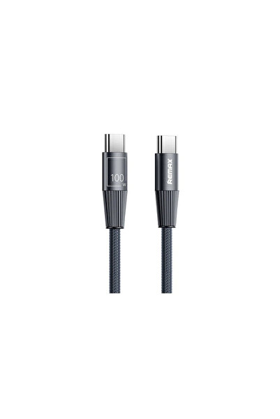 Remax Πλεγμένο Καλώδιο USB 3.0 USB-C αρσενικό - USB-C 100W Μπλε 1.2μ (RC-C106)