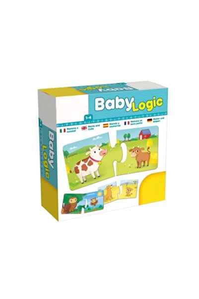 OEM Σετ 16 Puzzle de asociere din 2 piese mari, Mama si Puiul