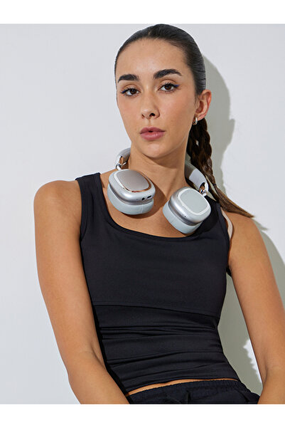 Styli Black Wide Strap Fitted Tank Top