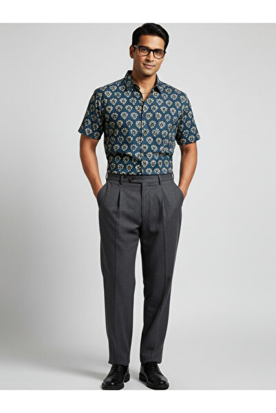 TRULOOM By Styli Men Classic Slim Fit Floral Printed Casual Shirt