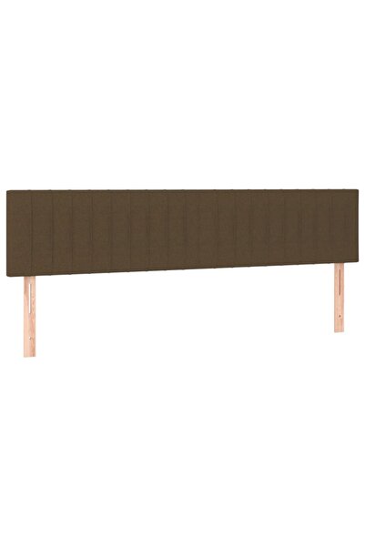 vidaxl Tăblii de pat, maro închis, 180x5x78/88 cm, textil