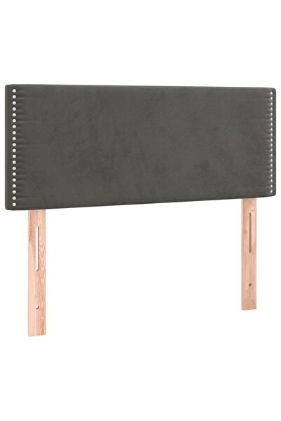vidaxl Tăblie de pat, gri închis, 80x5x78/88 cm, catifea