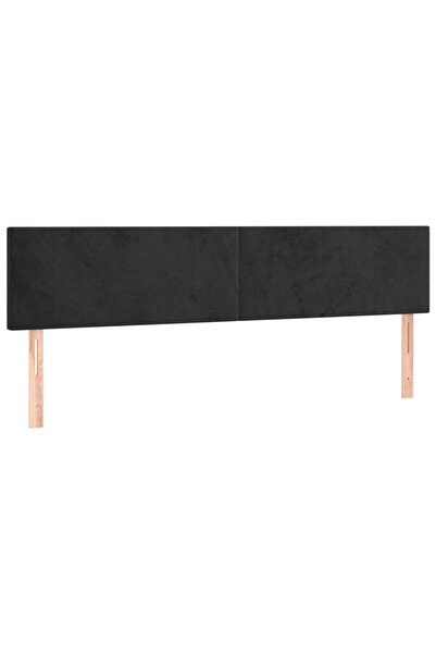 vidaxl Tăblii de pat, negru, 180x5x78/88 cm, catifea