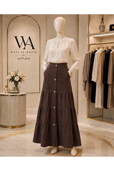 WASL ALKHAIR Women's Stylish Skirt with Functional Pockets and Front Buttons ...