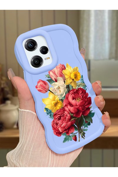 Hontinga Redmi Note 12 Pro 5g Compatible Case Camera Protector Blue Silicone ...