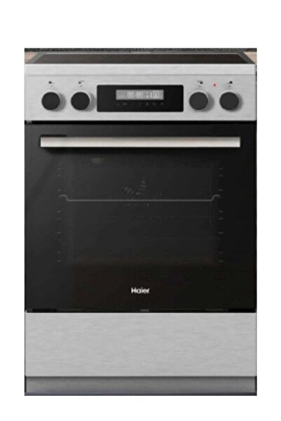 Haier طباخ كهربائي قائم بذاته بأربع مناطق طهي HCR6060ET1 فضي اللون