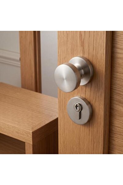 Tucra Oyka Double Door Handle Round Matte Chrome - Tokra
