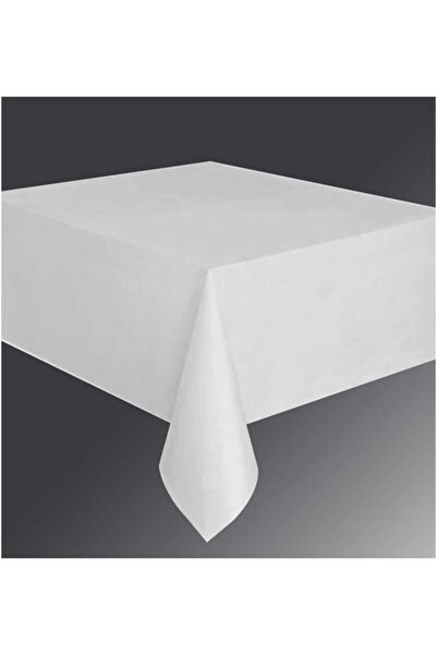 Generic Brand Cansus white disposable plastic tablecloth birthday party 120x1...