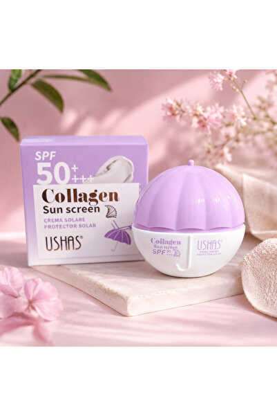 Ushas Cremă cu Colagen SPF 50+ pentru Protecție Solară și Aspect Luminos
