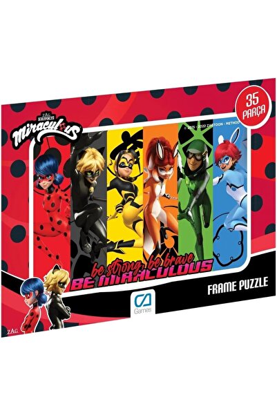 Yıldızan Ysf Shop Miracle: Ladybug and Black Cat 35 Pieces Framed 34X24Cm Chi...