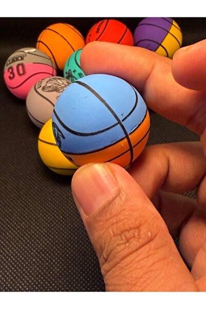 Others 10 Multi-Color Mini Basketball Novelty Toy Balls – Cute 3D Rubber Boun...