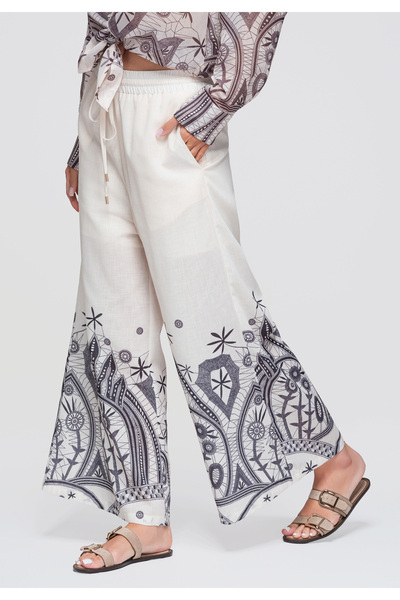OMBRE Women's Trousers, Wide Leg, Casual Fit OW-PA-E0016