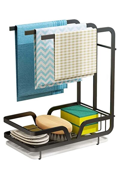 Generic Kitchen Sponge Holder with Dishcloth Drying Rack Kitchen Sink Caddy O...