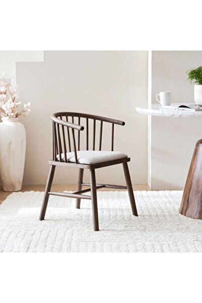 PAN HOME BECKER DINING CHAIR SOLID WOOD - WALNUT