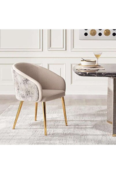 PAN HOME BRIDGEN DINING CHAIR - BEIGE