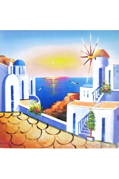 LİVA CRAFT Art & Craft Diamond Mosaic Painting, 30X30Cm Beach Scenery Bead Gl...