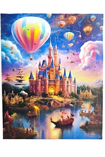 LİVA CRAFT Art & Craft Diamond Mosaic Painting, 30X40 Balloons and Palace Bea...