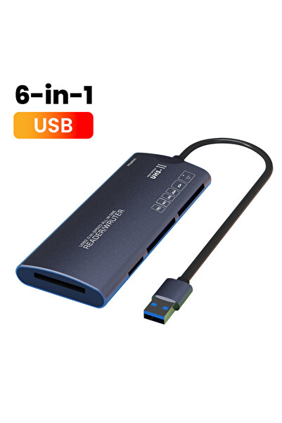 Choice USB Port Elough 6 in 1 Card Reader SD TF XD CF M2 Memory Card Readers ...