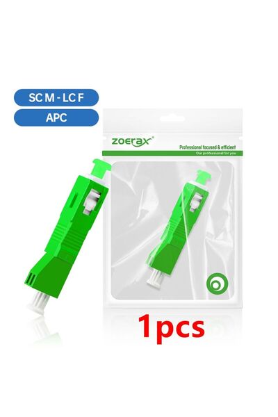 Choice3 1pcs ZoeRax SC/APC Male to LC/APC Female Simplex Fiber Adapter Single...