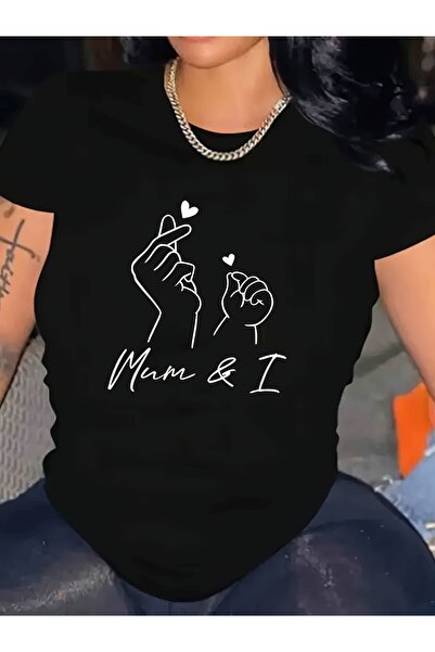 45 BPM تي شيرت نسائي من ماركة Mom And Me Fashion، ناعم وأنيق، بأكمام قصيرة وي...