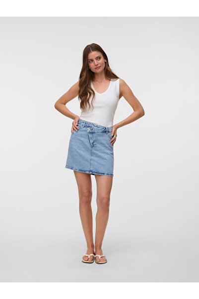 Vero Moda Jeansrock VMTESS Mid Rise Kurzer Rock