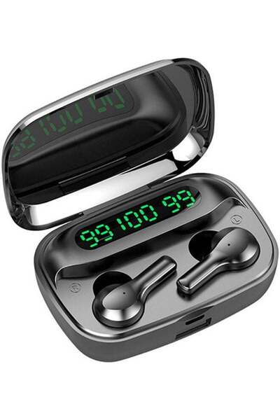 Arabest R3 Wireless Earphones With Charging Station Black