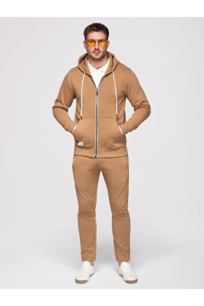 OMBRE Set de trening pentru bărbați, hanorac cu fermoar și pantaloni cu croia...